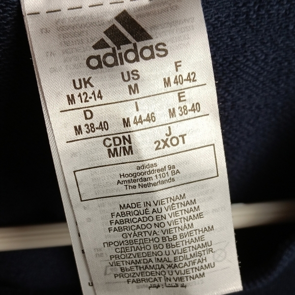 Adidas Women's Navy Long Sleeve Pullover Sweatshirt With Logo. Size M - Picture 4 of 5